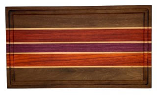 Dřevěné prkénko z exotického dřeva 280 x 490 x 42 mm